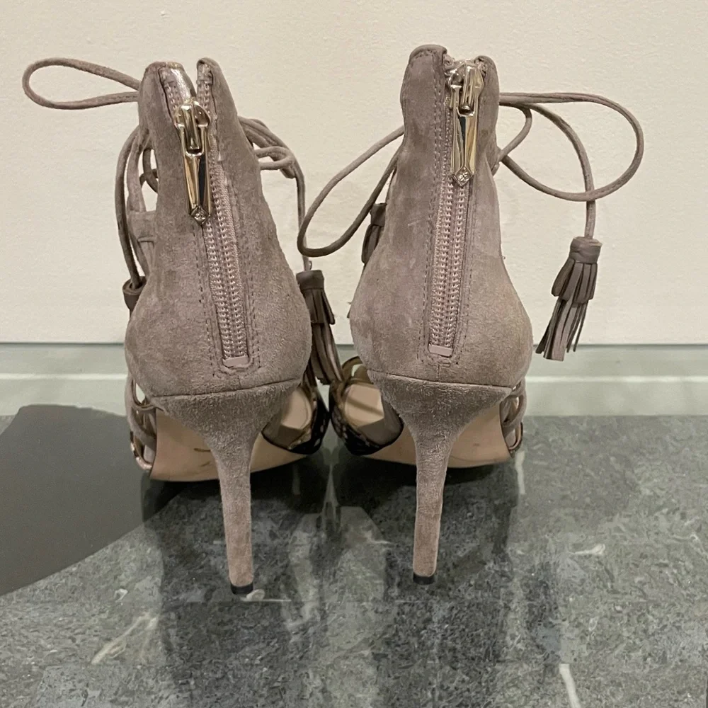 Sam Edelman Azela Tasseled Lace Up Sandals 8 - Picture 4 of 6